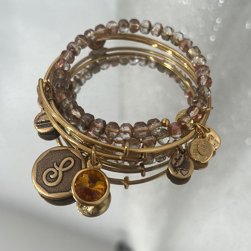 Alex and Ani S bracelet set
